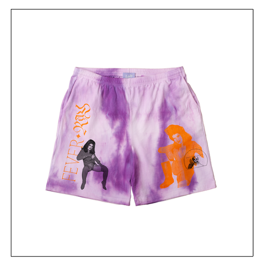 Demona Lisa Crushed Grapes Tie Dye Shorts